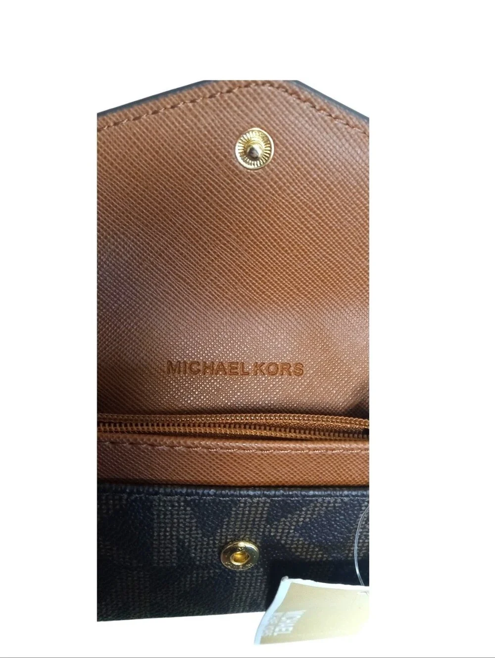 Michael Kors Jet Set Travel Luggage Coin Purse NWT Logo Pebble Signature Leather
